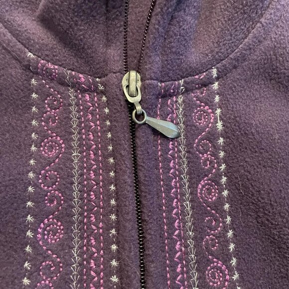 Penmans purple fleece jacket, full zip embroidered SIZE XL retro boxy - Picture 12 of 12